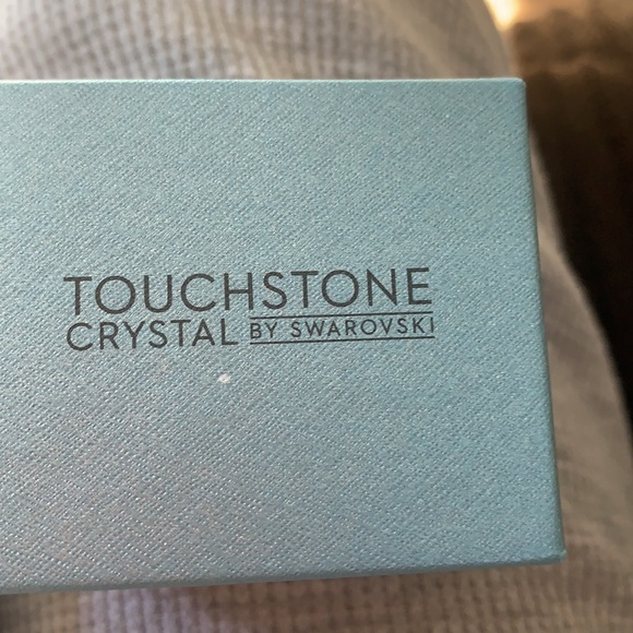 Touchstone crystal Montana blue curled up ringSz8 - Picture 2 of 3